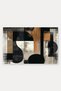 Black Copper Cream Grunge Collage-Patterned Doormat, 40x60 cm, with Non-Slip Sole, Decorative - 5