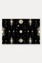 Black Door Mat with Starry Sky Pattern, 40x60 cm, Non-Slip Sole, Decorative - 5