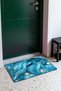 Turquoise Fluid Seashell-Patterned Doormat, 40x60 cm, with Non-Slip Sole, Decorative - 3