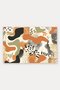 Cream, Orange, and Khaki Camouflage Print Doormat, 40x60 cm, with Non-Slip Sole, Decorative - 5
