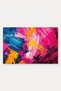 Fuchsia, Yellow, and Blue Brushstroke-Patterned Doormat, 40x60 cm, with Non-Slip Sole, Decorative - 5