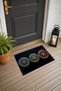 Blue Gold Mandala-Patterned Doormat, 40x60 cm, with Non-Slip Sole, Decorative