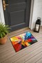 Rainbow Paint Splatter Pattern Doormat, 40x60 cm, Non-Slip Sole, Decorative