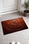 Brown Wavy-Patterned Doormat, 40x60 cm, with Non-Slip Sole, Decorative - 4