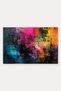 Fuchsia and Black Glitch Texture Patterned Doormat, 40x60 cm, with Non-Slip Sole, Decorative - 5