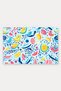 Light Blue Fruit Doodle-Patterned Doormat, 40x60 cm, with Non-Slip Sole, Decorative - 5