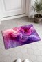 Pink and Purple Silk Wave-Patterned Doormat, 40x60 cm, with Non-Slip Sole, Decorative - 2