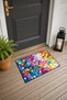 Colorful Confetti Paint Drops Patterned Doormat, 40x60 cm, with Non-Slip Sole, Decorative