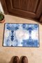 Blue and White Batik Print Doormat, 40x60 cm, with Non-Slip Sole, Decorative - 4