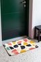 Cream and Black Coral Half-Circle Memphis-Patterned Doormat, 40x60 cm, with Non-Slip Sole, Decorative - 3
