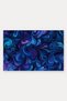 Navy Blue and Purple Ebru Swirl-Patterned Doormat, 40x60 cm, with Non-Slip Sole, Decorative - 5