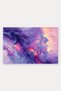 Purple-Lilac Smoke Cloud Patterned Doormat, 40x60 cm, with Non-Slip Sole, Decorative - 5