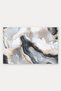 White and Black Agate-Marble Patterned Doormat, 40x60 cm, with Non-Slip Sole, Decorative - 5