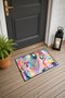 Pastel Cheerful Sketch Patterns Patterned Doormat 40x60 cm Non-Slip Sole Decorative