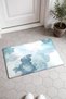 Light Blue Watercolor Cloud-Patterned Doormat, 40x60 cm, with Non-Slip Sole, Decorative - 2