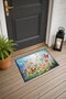 Orange Butterfly Spring Pattern 687 Doormat, 40x60 cm, Non-Slip Sole, Decorative