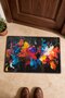 Colorful Abstract Patterned 878 Doormat, 40x60 cm, with Non-Slip Sole, Decorative - 4