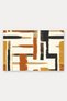 Cream-Colored Coffee-Geometric Patterned Door Mat, 40x60 cm, with Non-Slip Sole, Decorative - 5
