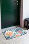 Coral Blue Ethnic Patterned Doormat, 40x60 cm, with Non-Slip Sole, Decorative - 3