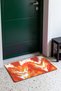 Orange and White Flame-Patterned Doormat, 40x60 cm, with Non-Slip Sole, Decorative - 3