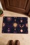Purple Gold Mystic Sun and Star Patterned Doormat, 40x60 cm, with Non-Slip Sole, Decorative - 4