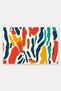 Red and Navy Blue Retro Patterned Doormat, 40x60 cm, with Non-Slip Sole, Decorative - 5
