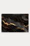 Black Marble Patterned Doormat with Gold Veins, 40x60 cm, Non-Slip Sole, Decorative - 5