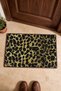 Black Gold Mini Leopard Print Doormat, 40x60 cm, with Non-Slip Sole, Decorative - 4