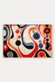 Cream-Orange Retro Fluid Turkish Rug-Retro Patterned Doormat, 40x60 cm, with Non-Slip Sole - 5