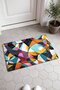 Colorful Cubist Curved Mosaic-Patterned Doormat, 40x60 cm, with Non-Slip Sole, Decorative - 2