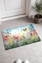 Colorful Butterflies Garden Pattern 676 Doormat, 40x60 cm, Non-Slip Sole, Decorative - 2