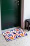 Cobalt Orange Otomi Floral Print Doormat, 40x60 cm, with Non-Slip Sole, Decorative - 3