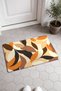 Orange Coffee Retro Patterned Doormat, 40x60 cm, with Non-Slip Sole, Decorative - 2
