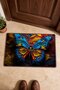 Blue Butterfly Dance Pattern 608 Doormat, 40x60 cm, Non-Slip Sole, Decorative - 4