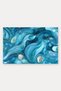 Turquoise Fluid Seashell-Patterned Doormat, 40x60 cm, with Non-Slip Sole, Decorative - 5