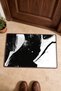 Black and White Abstract Patterned 939 Doormat, 40x60 cm, Non-Slip Sole, Decorative - 4
