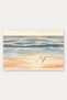 Peach Blue Watercolor Beach-Patterned Doormat, 40x60 cm, with Non-Slip Sole, Decorative - 5