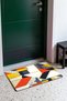 Cream, Yellow, and Orange 3D Prism-Patterned Doormat, 40x60 cm, with Non-Slip Sole, Decorative - 3