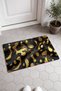 Black Gold Leopard Pattern Doormat, 40x60 cm, with Non-Slip Sole, Decorative - 2