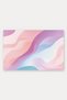 Pink and Blue Pastel Gradient Wave-Patterned Doormat, 40x60 cm, with Non-Slip Sole, Decorative - 5