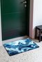 Blue and White Stormy Wave Pattern Doormat, 40x60 cm, with Non-Slip Sole, Decorative - 3