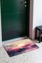 Pink Cream Door Mat with Foggy Landscape Pattern, 40x60 cm, Non-Slip Sole, Decorative - 3