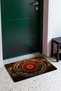 Brown and Red Geometric Patterned Doormat, 40x60 cm, with Non-Slip Sole, Decorative - 3