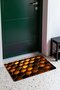 Yellow and Black Hexagon-Patterned Doormat, 40x60 cm, with Non-Slip Sole, Decorative - 3