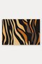 Coffee-Colored Black Leopard-Print Striped Pattern Doormat, 40x60 cm, with Non-Slip Sole, Decorative - 5