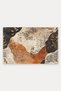 Beige, Coffee, and Earth-Toned Door Mat with Abstract Patterned Leaf Design, 40x60 cm, Non-Slip Sole, Decorative - 5