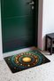 959 Blue and Orange Circle-Patterned Doormat, 40x60 cm, with Non-Slip Sole, Decorative - 3