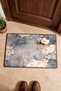 Gray and Pink Watercolor Cherry Blossom Floral Print Doormat, 40x60 cm, with Non-Slip Sole, Decorative - 4