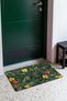Dark Green and Yellow Floral Print Doormat, 40x60 cm, with Non-Slip Sole, Decorative - 3