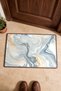 Gray-Beige Marble Patterned Doormat, 40x60 cm, with Non-Slip Sole, Decorative - 4